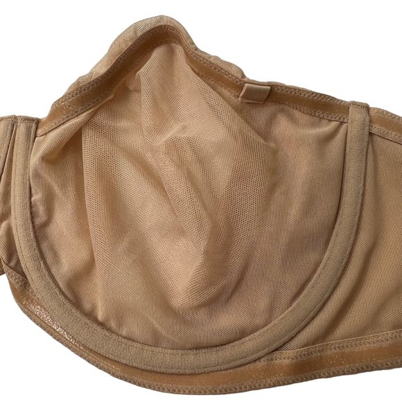 SKIMS Ultra Fine Mesh Strapless Bra Underwire Convertible 44C Clay - Picture 7 of 16